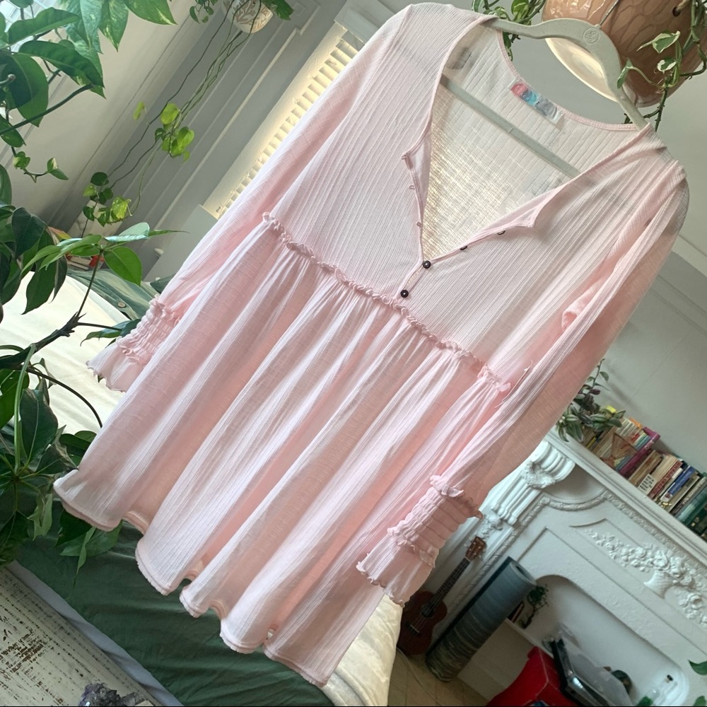 Rose pink babydoll mini free people NWT